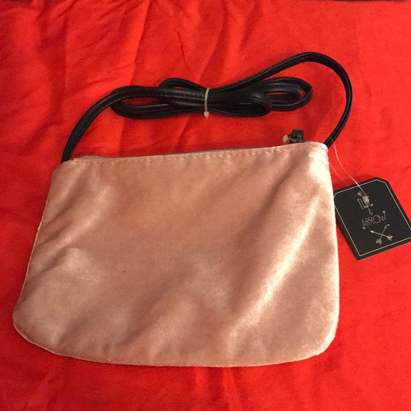 8 Inches Long Pale Pink Crossbody Purse - Picture 1 of 5